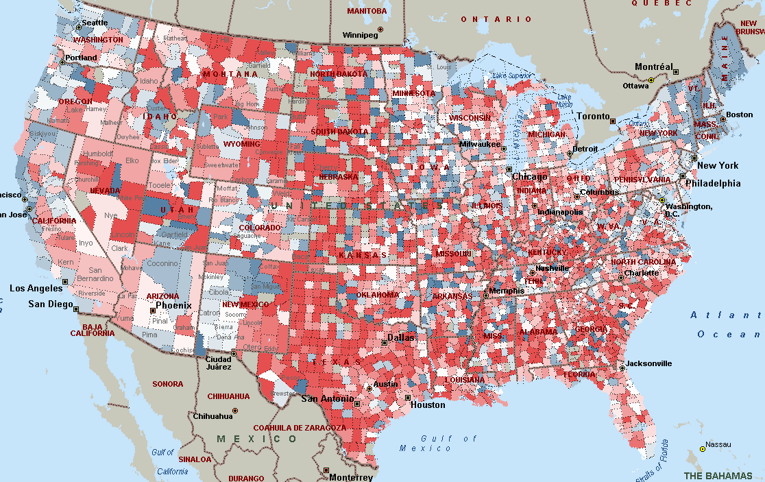 Political contibution map