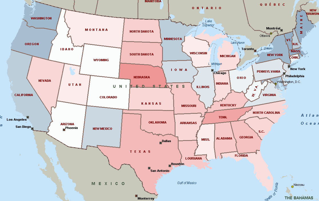 Political contibution map