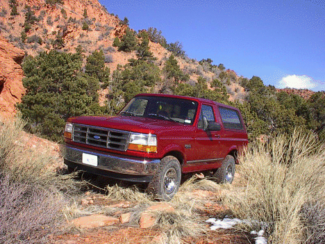 My 1996 Ford Bronco in Cedar Canyon, Utah